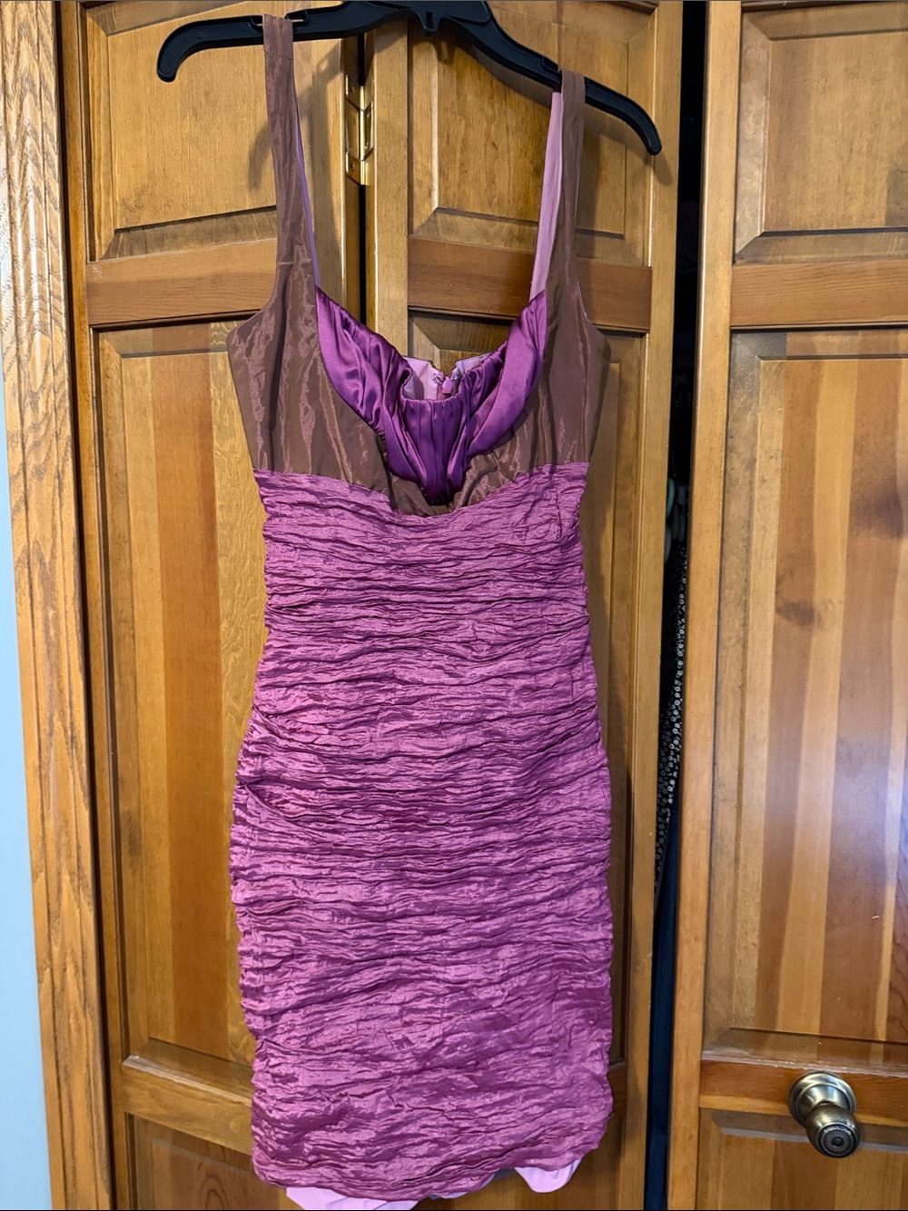 Nicole Miller Sleeveless Ruched Pink-Mauve Cocktail Dress